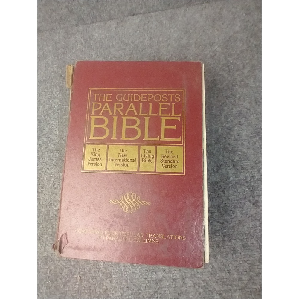 Guideposts Parallel Bible KJV NIV Living RSV Red Hardcover 1981 Zondervan